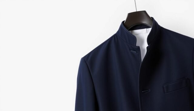 men's mandarin collar jacket